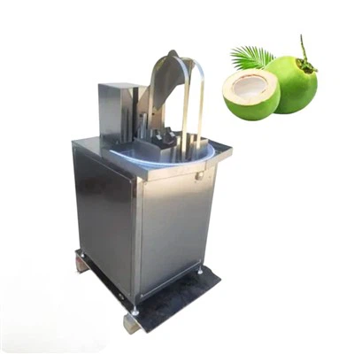 Extracteur d'eau en moitié de noix de coco-coupée